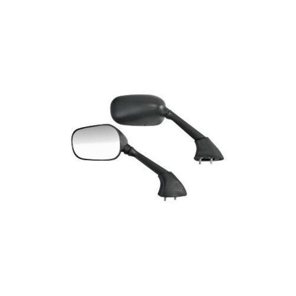 Emgo Black Right Side Replacement Mirror Clear OEM Replacement 20-87051 2087051