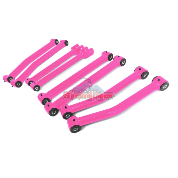 Steinjager J0049110 Jeep Wrangler JK Control Arms 2007-2018 2.5-4.0 Inch Lift Control Arms, Kit Hot Pink