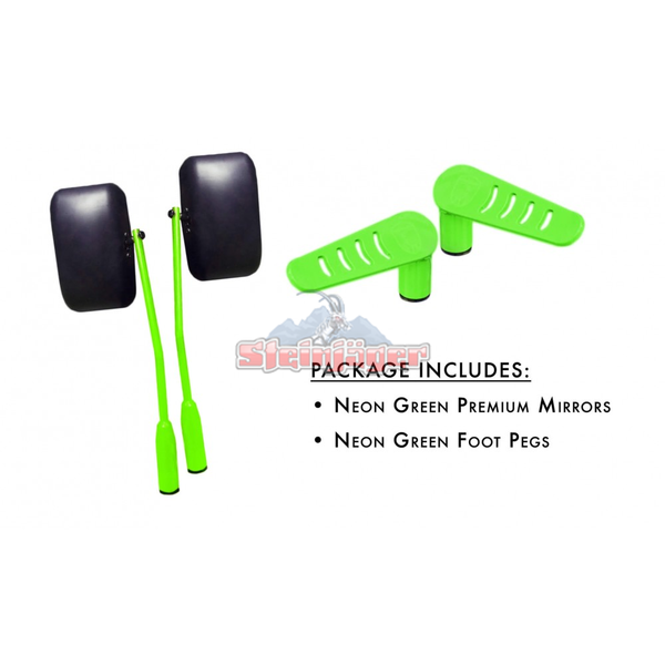 Steinjager J0049992  Gladiator JT  Mirrors and Foot Peg Kit - Neon Green