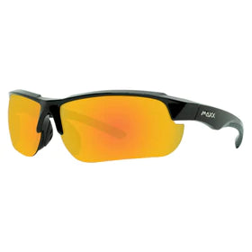 Maxx 8 Mirrored HD Sunglasses - Black Sport Frame 57613